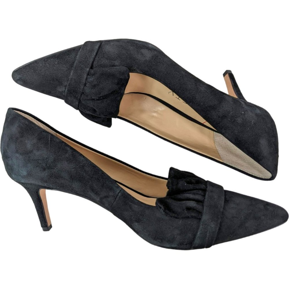 Sole Society Darbia Black Suede Ruffle Pumps, 9.5 M - Picture 8 of 11
